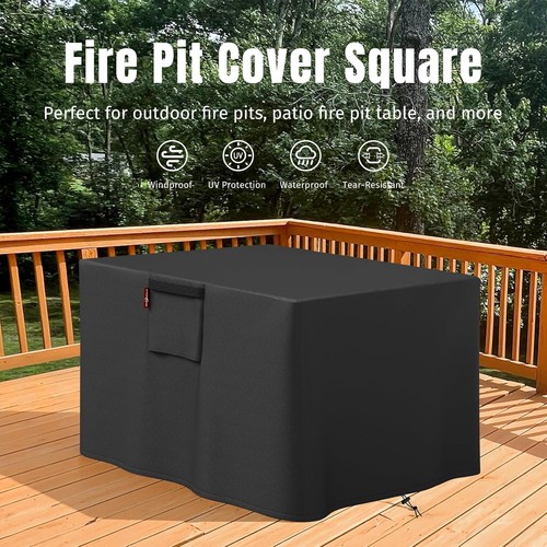 Square fire pit - 28", cover